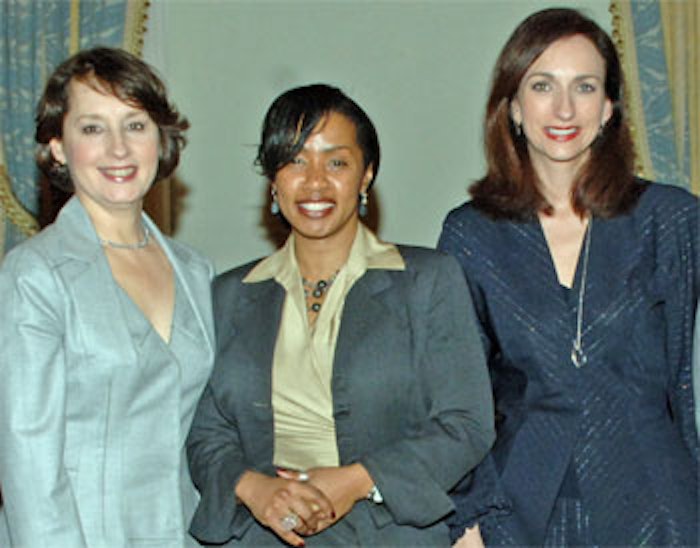 Panel speakers at CEW's recent Skin Care Beauty Series, from left, Terry Darland, general manager, Christian Dior Parfums North America; Karen Grant, senior industry analyst, beauty, The NPD Group, Inc.; and Caroline Pieper-Vogt, senior vice president, marketing, Clarins USA.