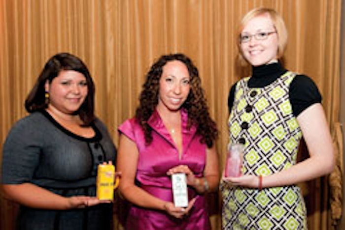 From left, second-place Young Designer Awards winner Maria Maldonado; first-place winner Netta Rabin; and third-place winner Katie Fowler