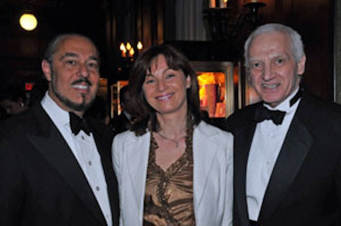 Marc Rosen, president, Marc Rosen Associates; Nathalie Grosdidier, executive director, Luxe Pack New York; Thomas Schutte, president, Pratt Institute at the 2009 Pratt Institute - Luxe Pack 'Art of Packaging Award' Gala.