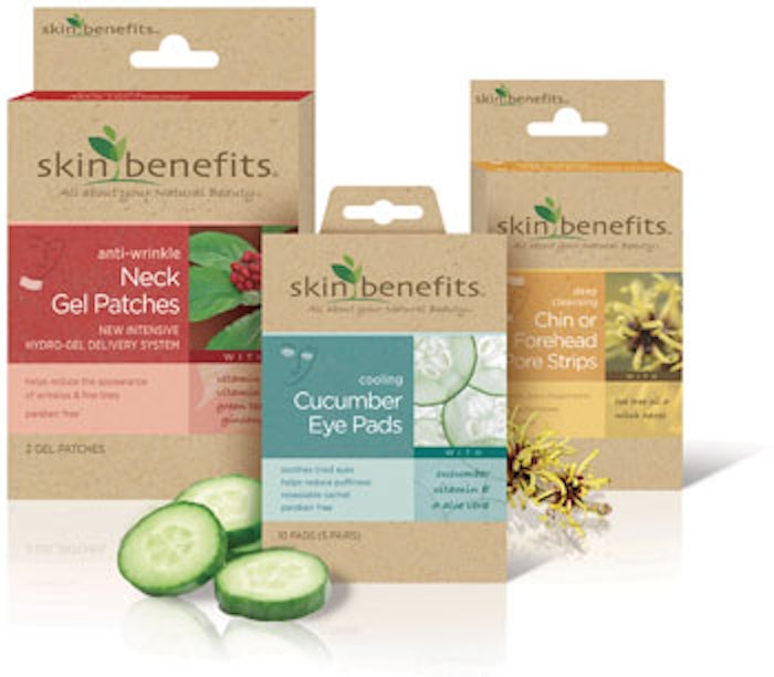 This packaging overhaul was undertaken to create a more attractive, contemporary look that effectively reflects Skin Benefits’ natural formulations while capturing the essence of the line. The products are packaged in at least 80% recycled paper and contain images of the products’ natural ingredients. Two die cuts on the bottom front and back of the package allow the packaging to stand up on its own and be displayed freely.