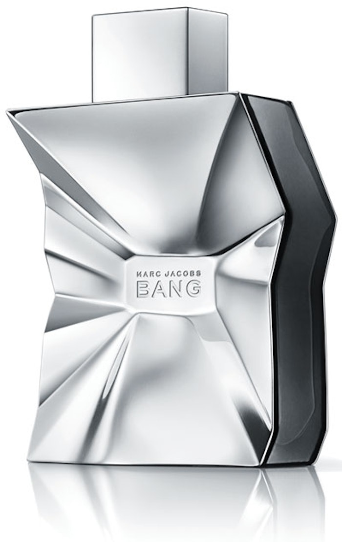A prime example of the trend for geometric/desconstructed shapes, the bottle for Bang by Marc Jacobs actually looks like a smashed piece of industrial metal, which is a clever reference to the product name.