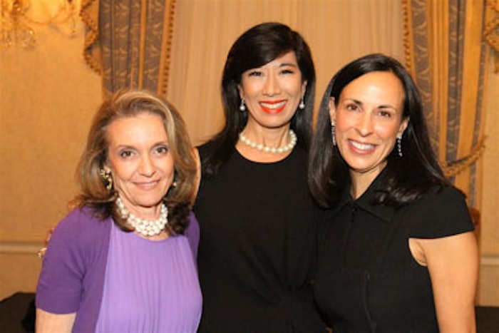 From left, Carlotta Jacobson, president, CEW; Andrea Jung, chairman and CEO, Avon; and Jill Scalamandre, CEW chairwoman and CMO, Chrysallis.