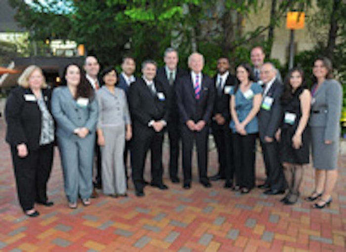The LISCC board, from left, Sue Daly, Carin Leonard, Christopher Polla, Patricia Singh, Akshay Talati, Michael Ingrassia, Paul Marotta, Leonard Lauder, Brandon Neblett, Victoria Ficuciello, Chris Burger, Michael Escalyo, Ruby Del Aguila and Julie Hidalgo