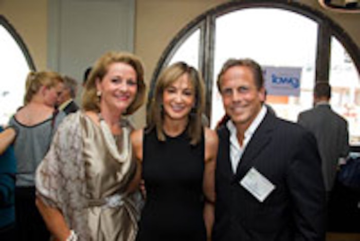 ICMAD president Pam Busiek, Laura Mercier founder and former CEO Janet Gurwitch, and and ICMAD chairman Ian Ginsberg