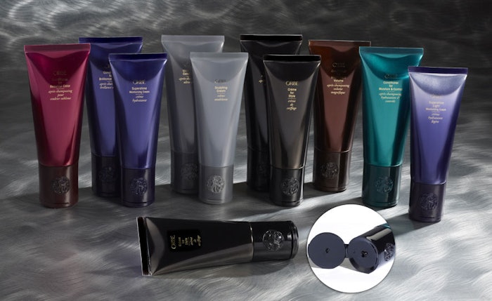 First-of-its-kind foil-polymer tube (FPT) and 45-50mm tall closure system produced by World Wide Packaging LLC serve to upgrade look of select hair care products from Oribe.