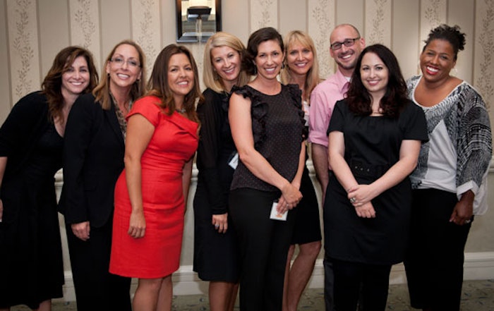 BBR8 thought leaders, from left: Gloria Luna, executive director of marketing, SkinMedica; Mary Fisher, CEO, SkinMedica; Rose Fernandez, VP of sales, Kate Somerville; Frances Mazur, president, Mazur Group; Emily Katz, celebrity makeup artist; Daniela Ciocan, director of marketing, Cosmoprof North America/SoGeCos Americas; Jeff Falk, editor in chief, GCI and Cosmetics & Toiletries; Jen Mathews, president of Top Tier Media and beauty blogger; Aliesh Pierce, product developer, esthetician and author.