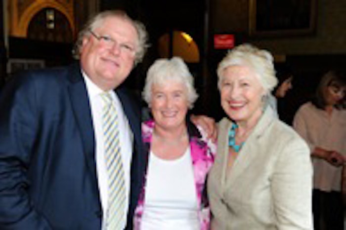 Lord Digby Jones, business consultant Margaret Mountford, and Caroline Neville, president of CEW(UK)