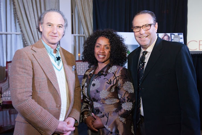 (From left) Marshal Cohen, chief industry analyst, The NPD Group; Karen Grant, vice president and global beauty industry analyst, The NPD Group; and Larry Levin, executive vice president, GTM practice leader, IRI Worldwide; presented in collaboration with CEW February 6, 2014, at The Union League Club in New York City.