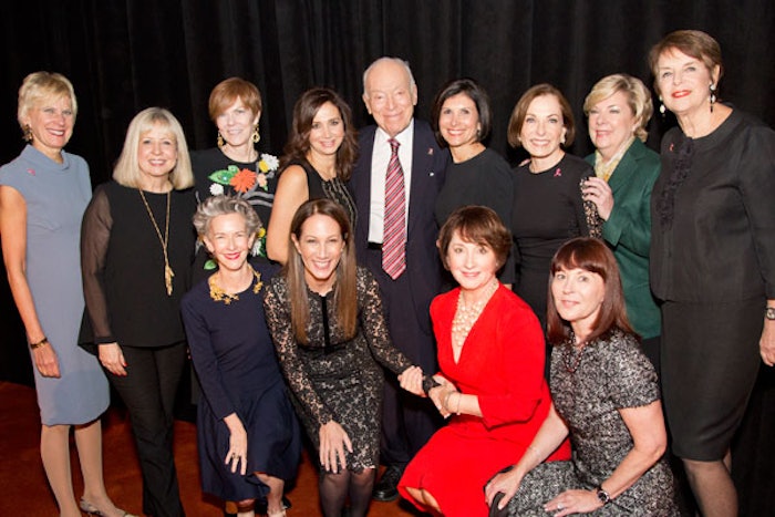 Leonard Lauder with protégés at the 2014 CEW Achiever Awards.