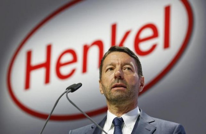 CEO Kasper Rorsted delivers a speech during the annual shareholders meeting in Duesseldorf