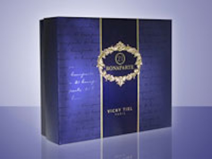 Diamond won an Award of Recognition in the “Cartons and Containers” category for Five Star Fragrance Company’s Vicky Tiel Paris 21 Bonaparte gift set carton.
