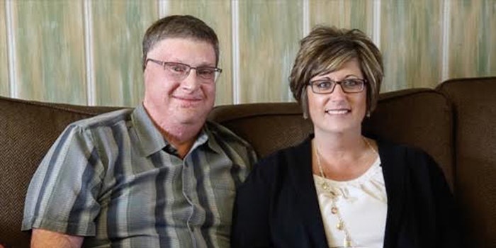 Carly and David Bowers: David was injured in a work explosion.