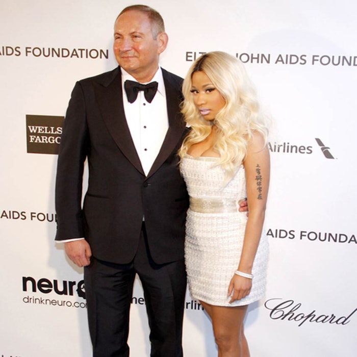 File photo: (from left) John Demsey and Nicki Minaj.