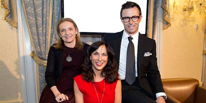 From left: CEW president Carlotta Jacobson, CEW chairwoman Jill Scalamandre, and Sephora Americas president and CEO Calvin McDonald.