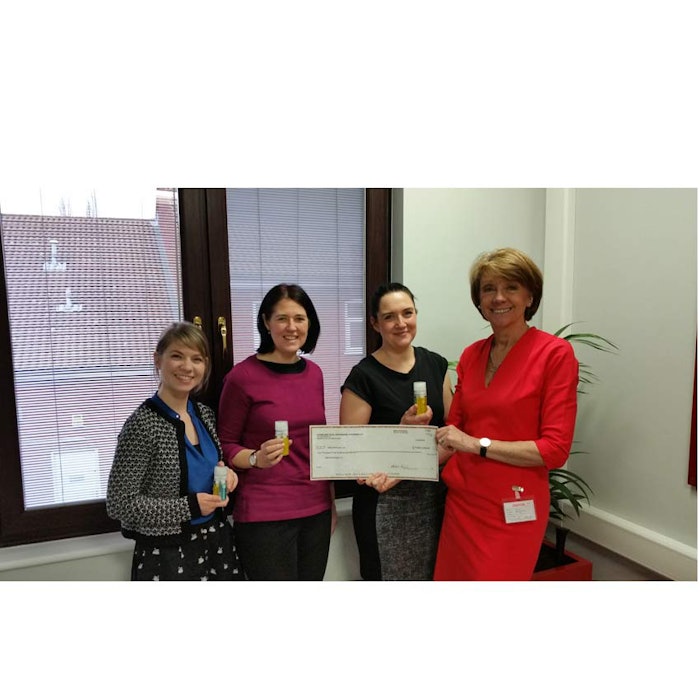 (Left to right) Jennifer Cargill, Alfa International Sales; Caroline Recardo, Alfra Product Manager - Personal Care; Nicola Bowyer, Alfra Marketing Communications - Personal Care; and VariBlend Key Account Manager, Christine Horgan.