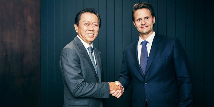 From left, Luxasia owner and founder, Patrick Chong, and incoming CEO Dr. Wolfgang Baier.