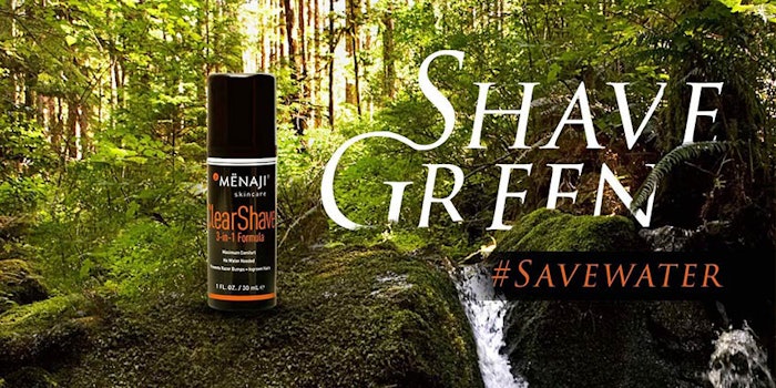 Menaji's cause marketing campaign encouraged men to save tree gallons of water during the shaving process.