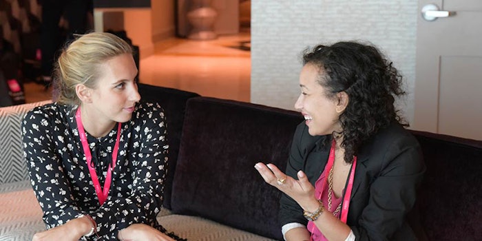 From left: Samantha Bergmann (GLOSSYBOX) and Nicole Urbanowicz (Global Cosmetic Industry) at the beautypress media outpost at Cosmoprof North America in Las Vegas; look for our coverage in the September magazine and daily newsletter.
