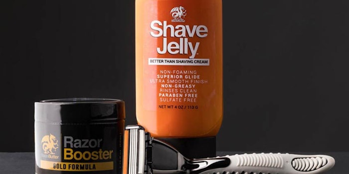 ShaveJelly contains vitamin E and green tea to sooth the skin.
