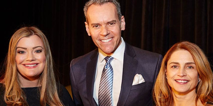 From left: Jamie Kern Lima, co-founder and CEO, IT Cosmetics; Robert DeBaker, president and CEO, BECCA Cosmetics; and Susanne Langmuir, founder and CCO, Bite Beauty; photo courtesy of JF Productions.