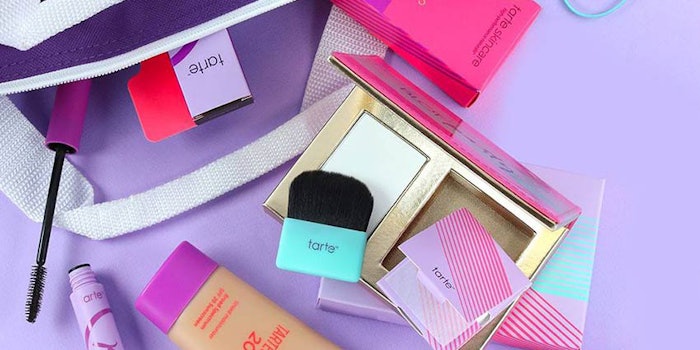 Tarte is among the beauty brands leveraging wellness and athleisure trends in its product mix.