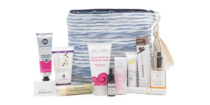 The custom bag contains Whole Foods Market’s beauty favorites, including Dr. Hauschka, evanhealy, Juice Beauty, Trilogy and more.