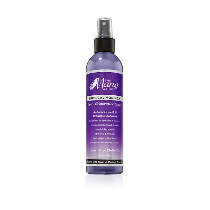 The Mane Choice Tropical Moringa Daily Restorative Spray.