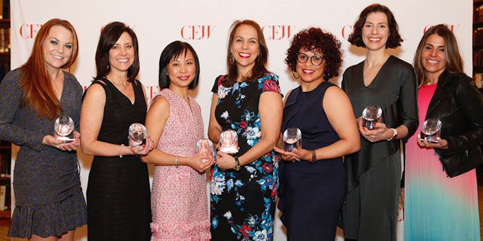 From left: Sophie Lilley (Urban Decay), Barbara Green (NeoStrata), Ada Lien (La Mer), Doreen Bucher (Symrise), Dr. Rukeyser S. Thompson (P&G), Molly Landman (Love Beauty & Planet and ApotheCARE Essentials) and Brooke Banwart (Sephora).