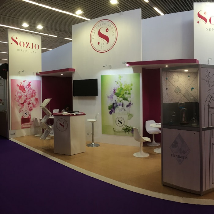 The Sozio booth at in-Cosmetics Global