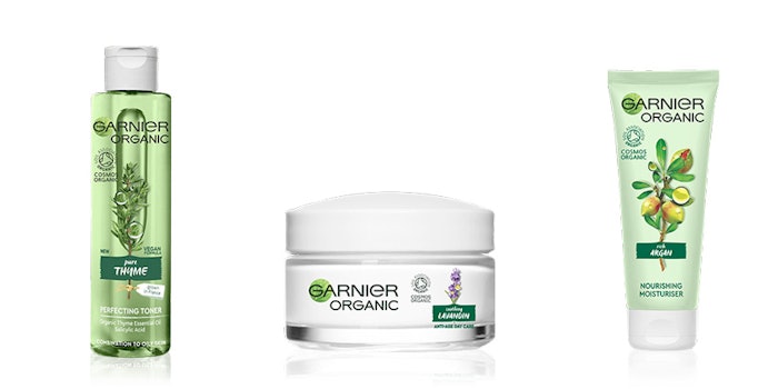 Purifying Thyme Perfecting Toner, Soothing Lavandin Anti-Age Day Care and Rich Argan Nourishing Moisturiser