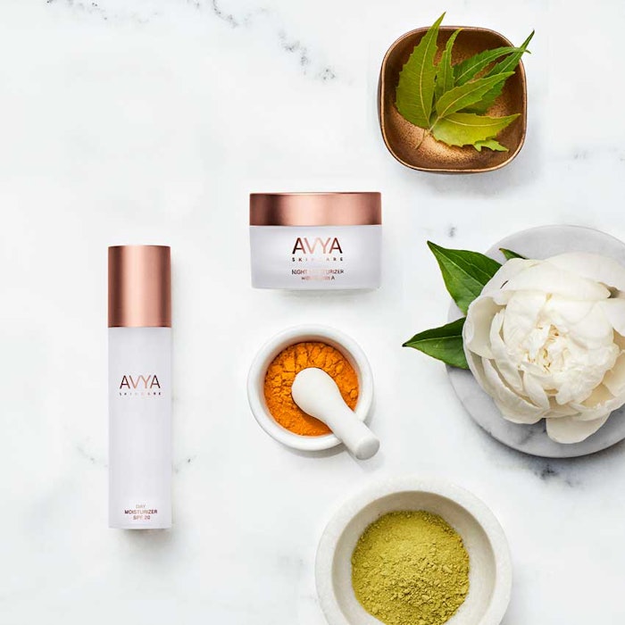 Avya Skincare Day Moisturizer with SPF 20 and Night Moisturizer with vitamin A.