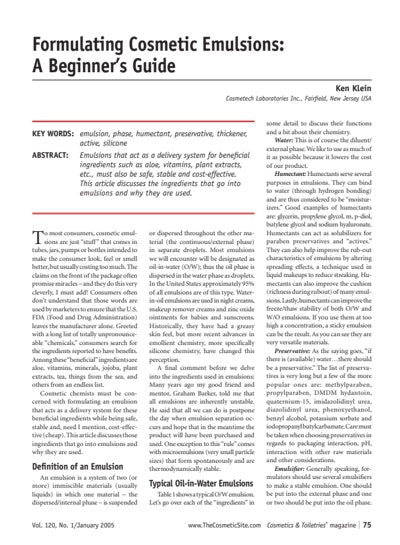 Formulating Cosmetic Emulsions: A Beginner’s Guide