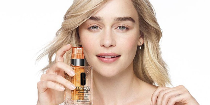 Actress Emilia Clarke joins Clinique as its first global brand ambassador, starting with the brand's new skin care campaign, 'This is my iD, iD Yourself.'