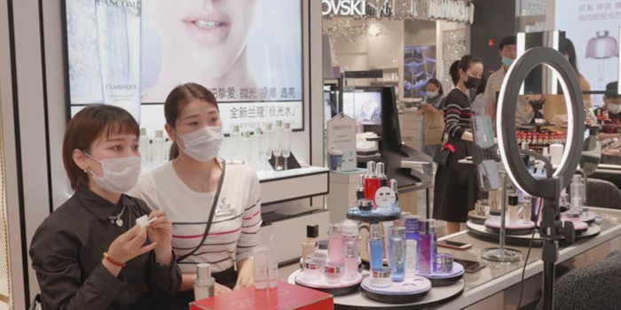 A boost in livestreaming activity helped bolster sales at Intime in China.
