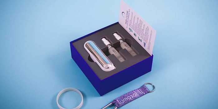 Lumasol uses color-shifting technology to signal to users that they need to reapply sunscreen.