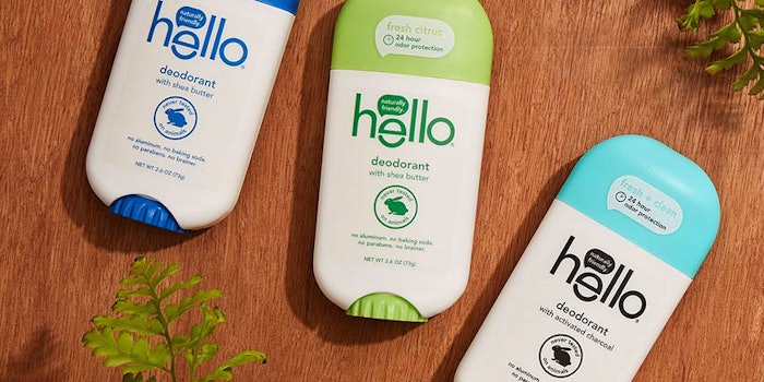 Hello Products unveils three natural deodorants: Clean + Fresh Deodorant with activated charcoal, Fresh Citrus Deodorant with shea butter and Fragrance-Free Deodorant with shea butter.