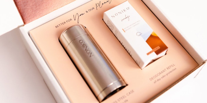 Noniko beauty products launches stainless steel reusable deodorant case