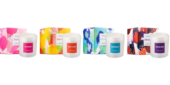 Sephora has launched its own line of scented candles available in four scents: Bloom, Pop Fizz, Refresh and Unwind.