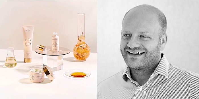 At left: Loum, one of Present Life's brands, launches Sept 1; at right, Camillo Pane, the company's executive chairman, previously served as CEO of Coty.