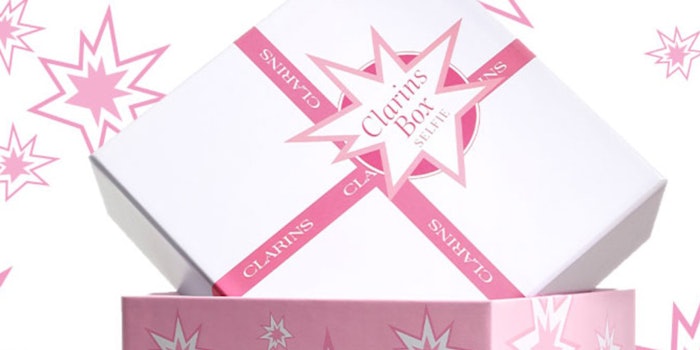The Clarins Selfie Box features six skin care and makeup products