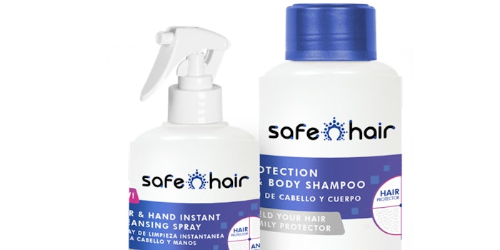 Safe Hair shampoo and hair spray kill 99.9% of bacteria on the hair and scalp