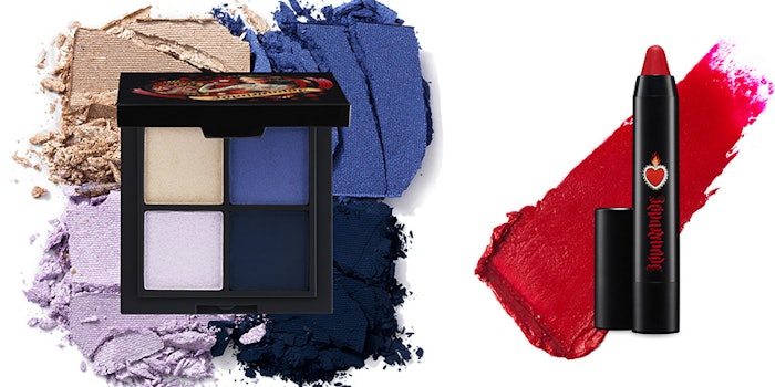 Reina Rebelde's Wet Dry Eyeshadow in Oaxaca and Bold Lip in Brava. Photo Credit: Reina Rebelde.