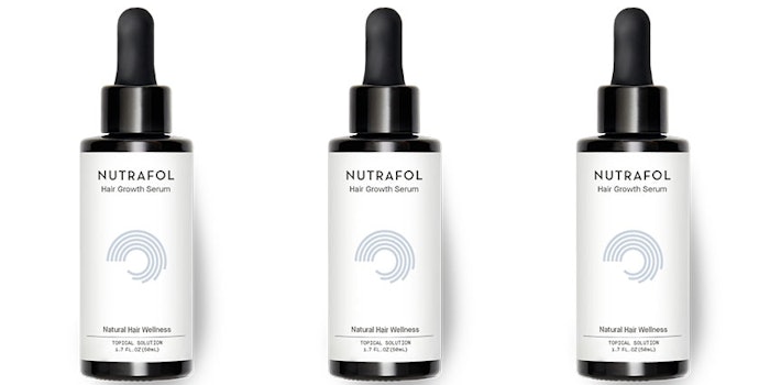 To pair with its hair growth supplements, Nutrafol has released its first topical product, the Hair Growth Serum.