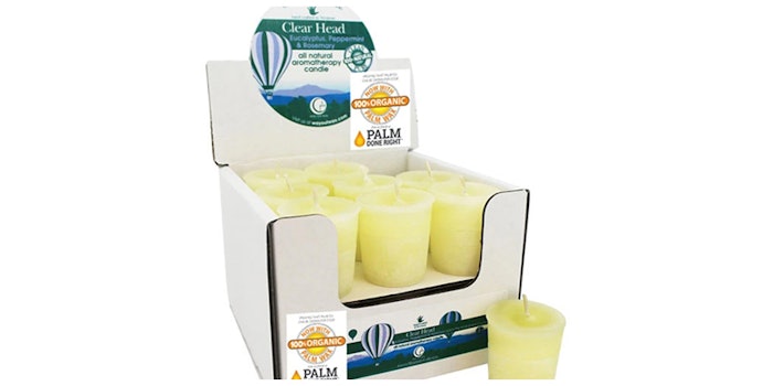 The candles are available in 18-pack votive boxes