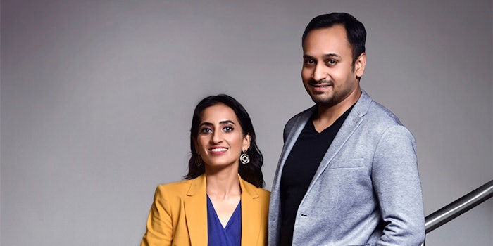Vineeta Singh and Kaushik Mukherjee, founders of Sugar Cosmetics.