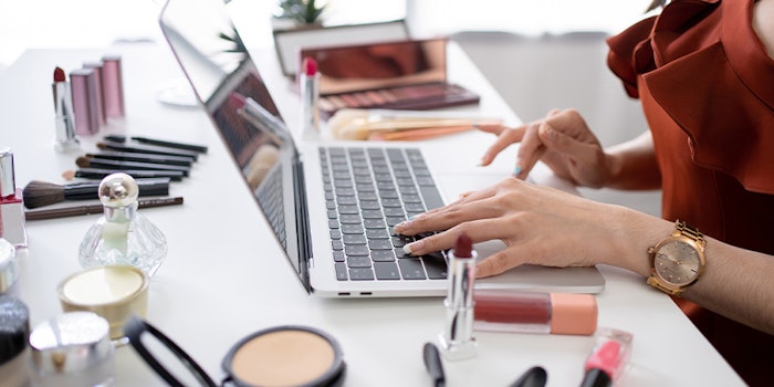 The study reported an increase in organic visibility within the online beauty market.