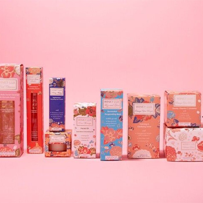 Winky Lux's skin care collection.
