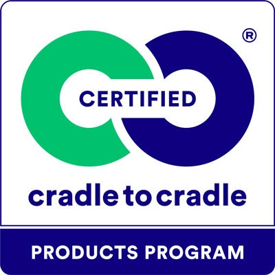 CR: The Cradle to Cradle Certified logo is a distinct product mark that can be displayed on the product packaging itself to demonstrate achievement and drive credibility with consumers in an easily recognizable manner.