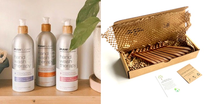 Raw Sugar Living's Hand Wash Therapy and Sustain Shave Club's monthly box.