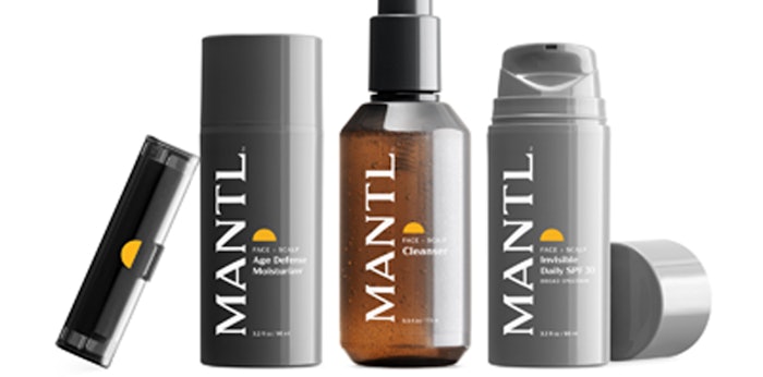 Mantl's range of skin and scalp-care products for men.